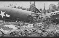 C-5) Wrecked 30-man Horsa glider in Normandy field. US Army Signal Corps