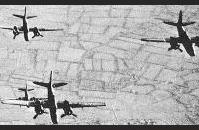 C-1) Pre-invasion bombing of Pointe-du-Hoc. US Air Force