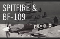 British Spitfire and German BF-109