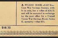 War Bond Stamp Book, last page